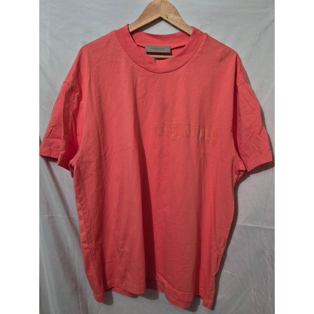 Essentials Fear of God Salmon Logo Casual Streetwear Large Pullover Tee